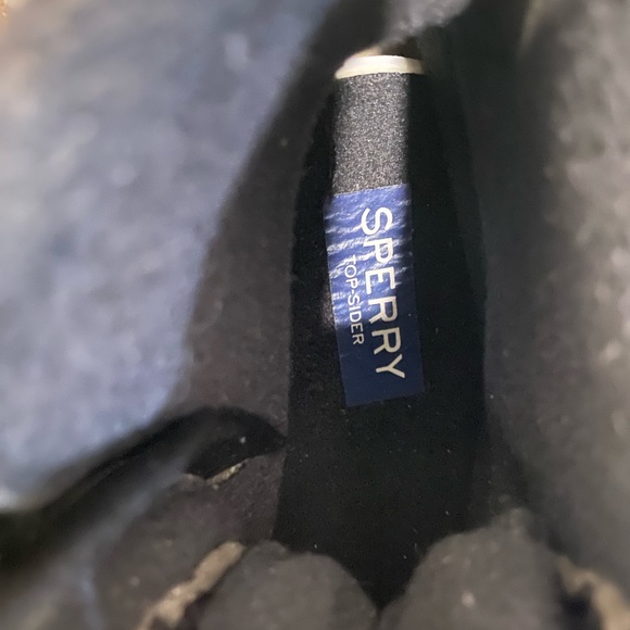 Sperry waterproof boots in black with brown rubber sole, Size: 6.5 - Picture 10 of 10